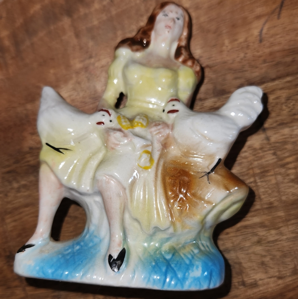 Blue and Brown Ceramic Art Piece with Organic Form